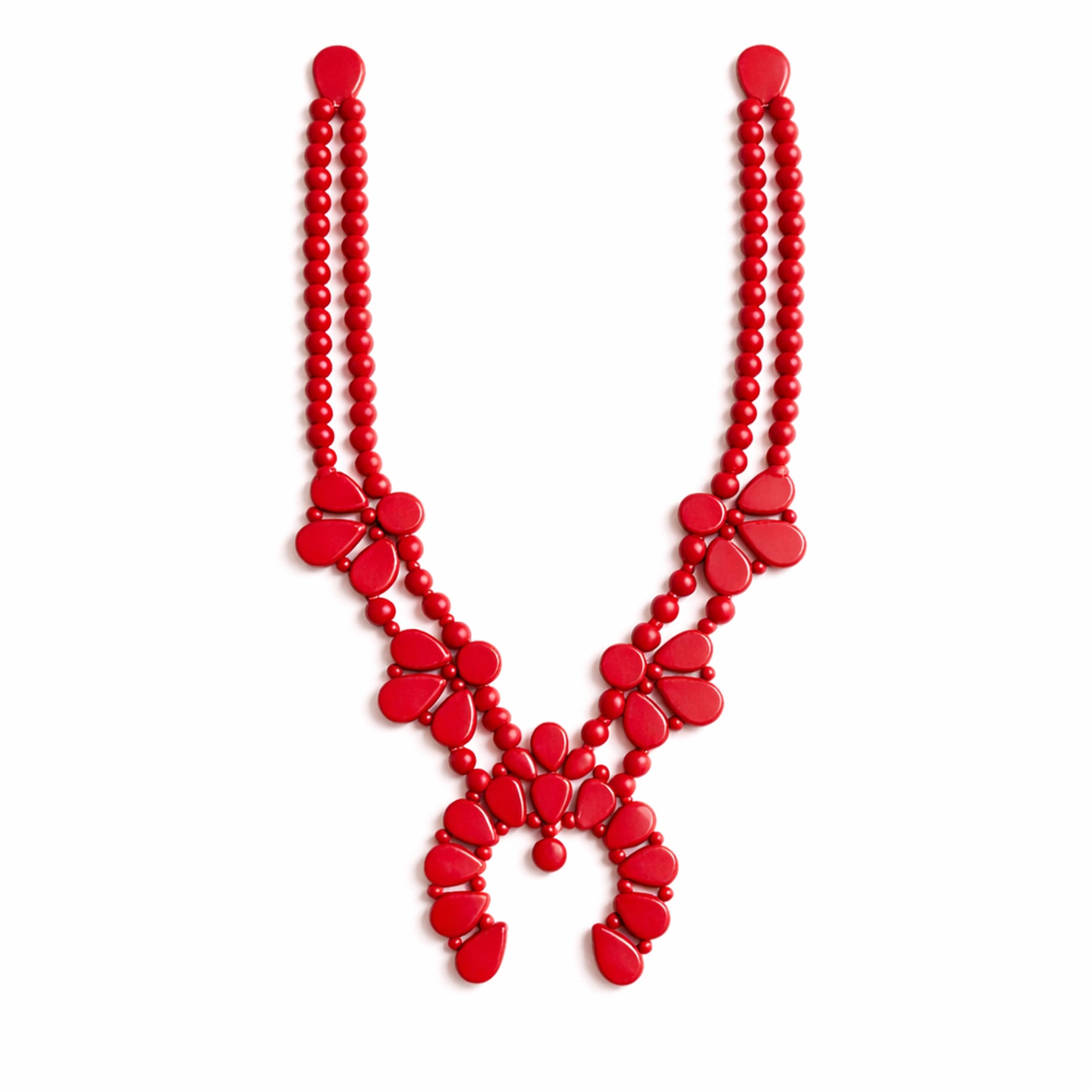 Night Bloom Necklace in Candy Red
