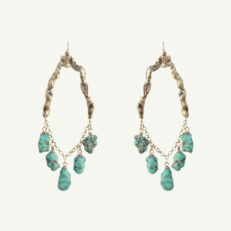 Selene Turquoise Earrings Large