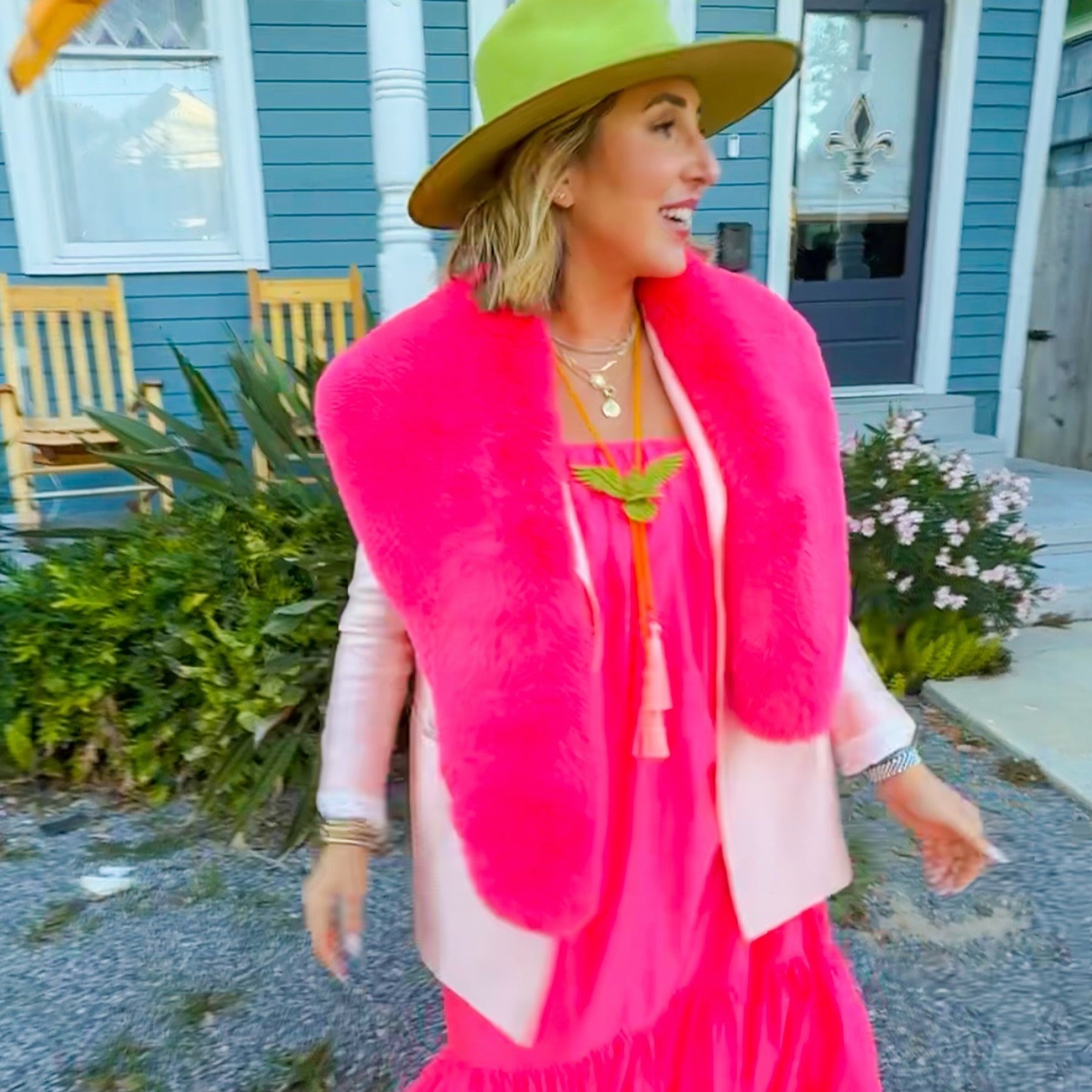 Eagle Bolo Olive Green with Golden Yellow & Peach