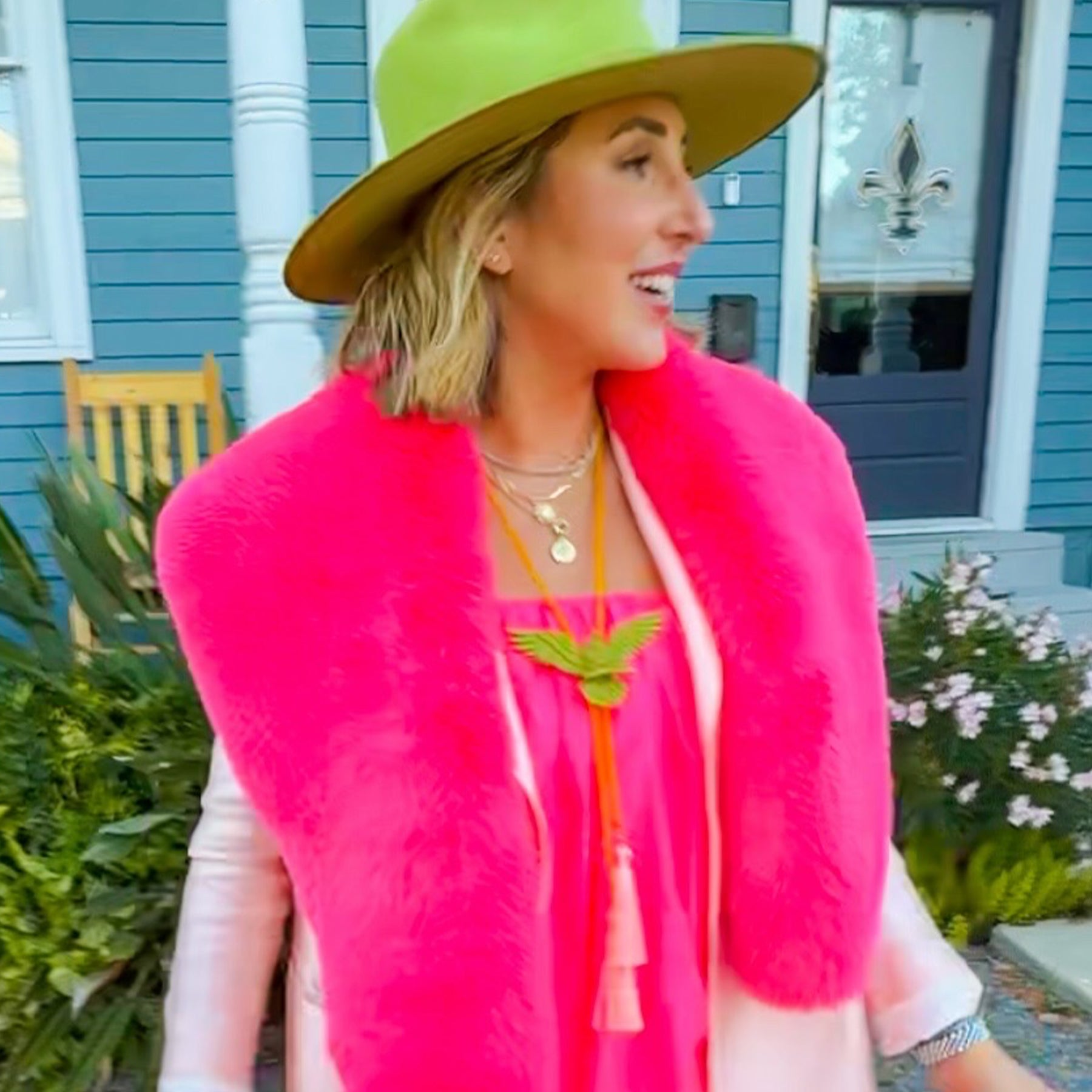 Eagle Bolo Olive Green with Golden Yellow & Peach