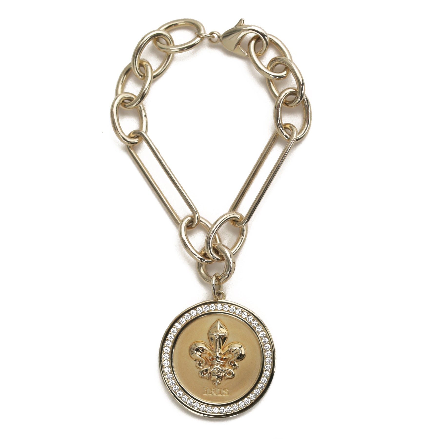 Iris St. Charles Bracelet with St. Charles Pendant