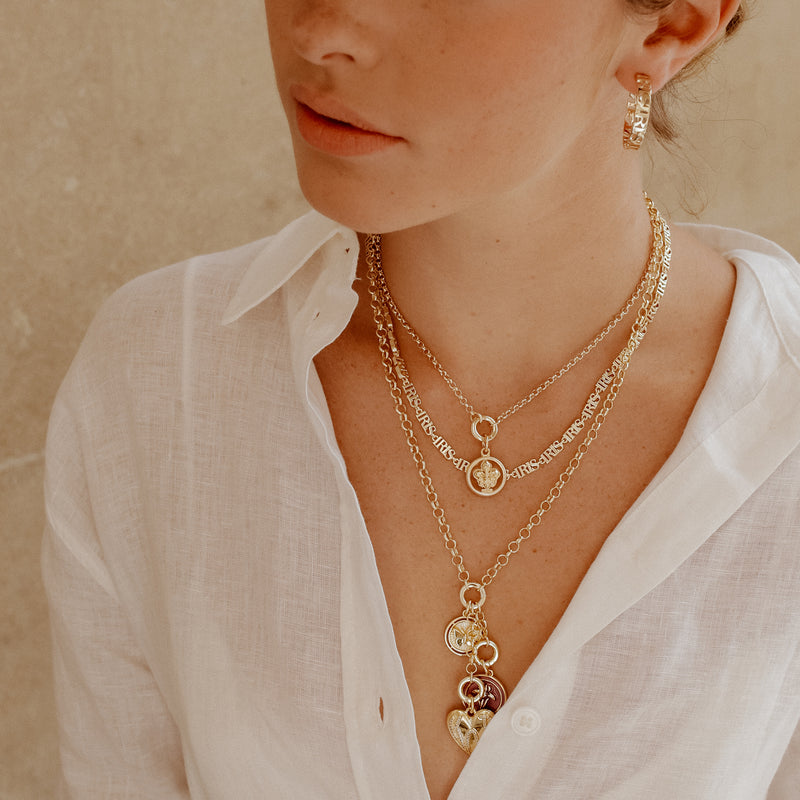 Iris Poydras Necklace with Mini St. Charles Pendant