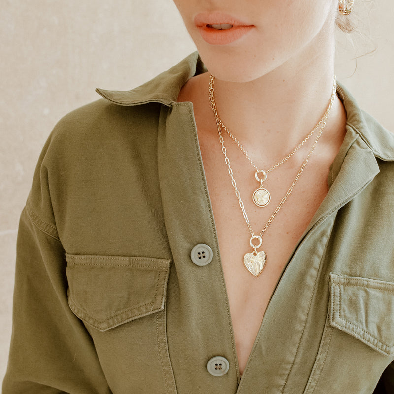 Iris Short Claiborne Necklace with KOI Heart Pendant