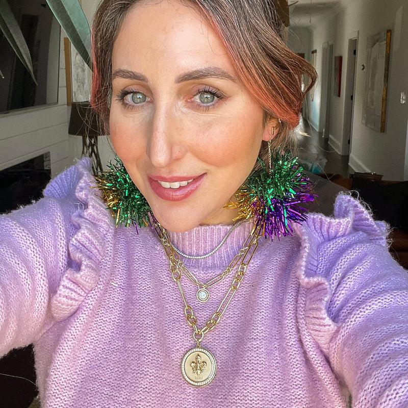 mardi gras pom pom hat