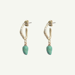 Asha Turquoise Hoop Earrings