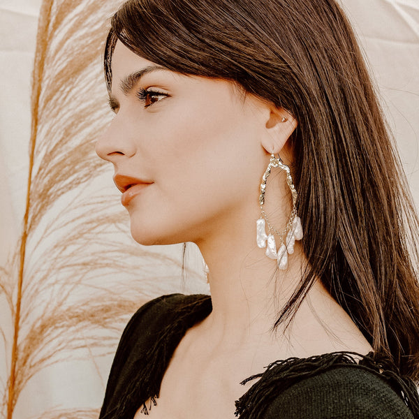 Selene Malachite Earrings Large