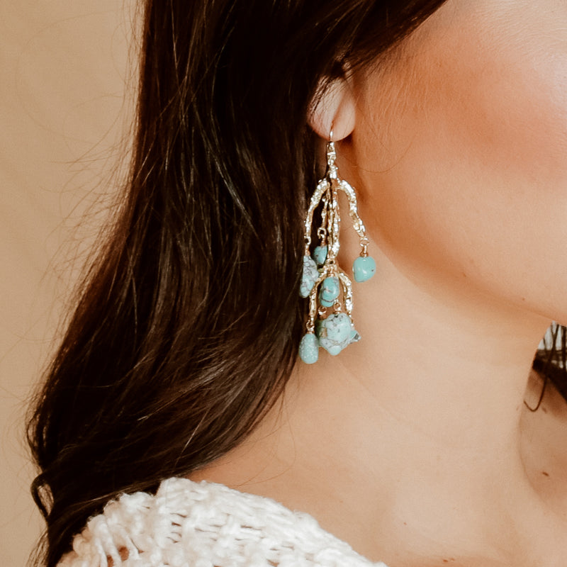 Share more than 180 turquoise statement earrings latest