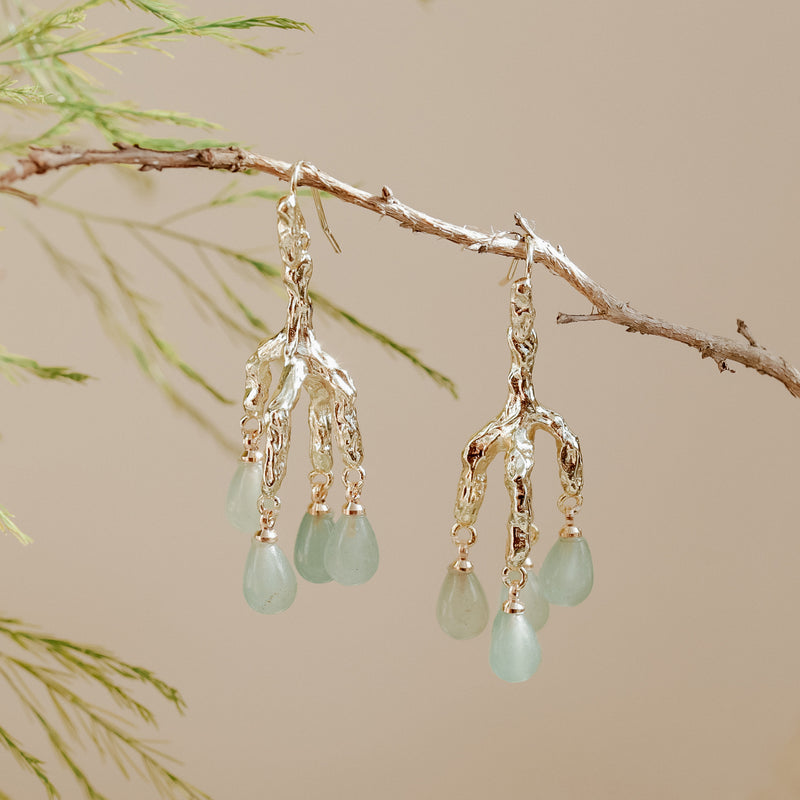 Delia Green Aventurine Earrings