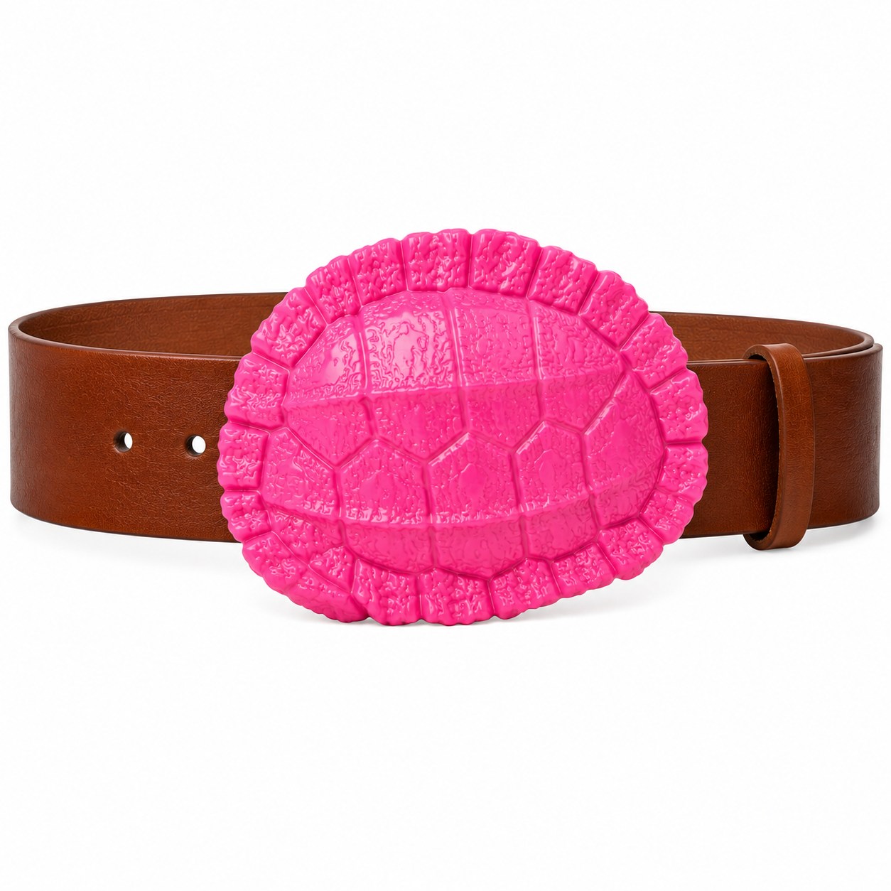 Tortoise Belt Buckle Flamingo Pink