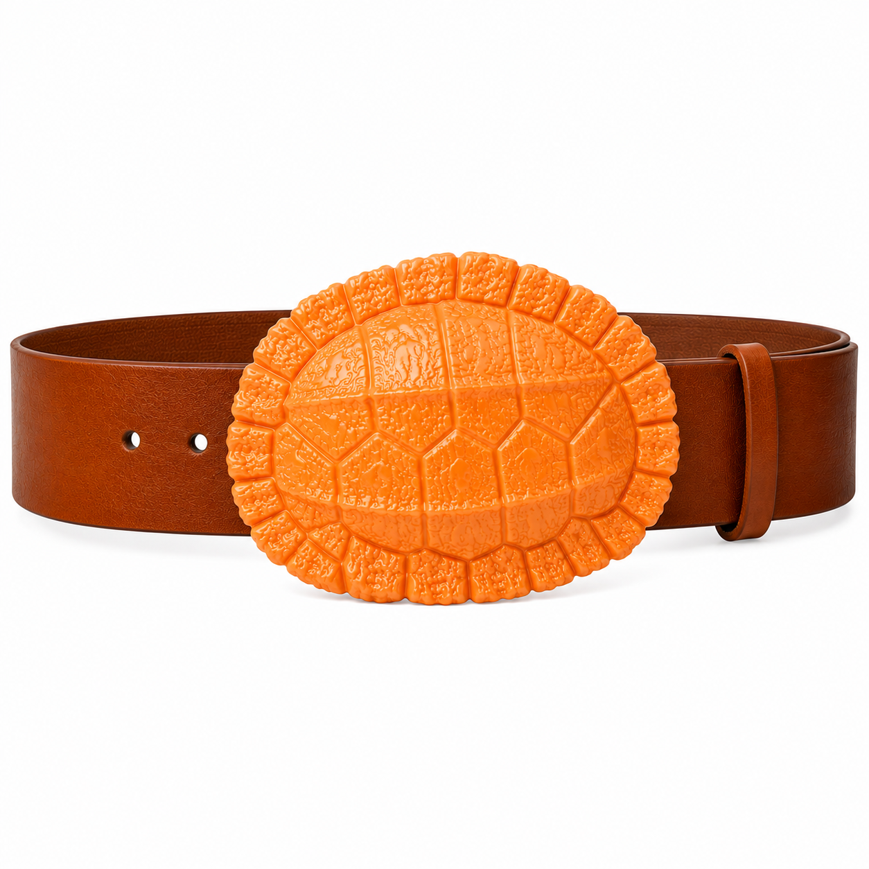 Tortoise Belt Buckle Orange Citrus