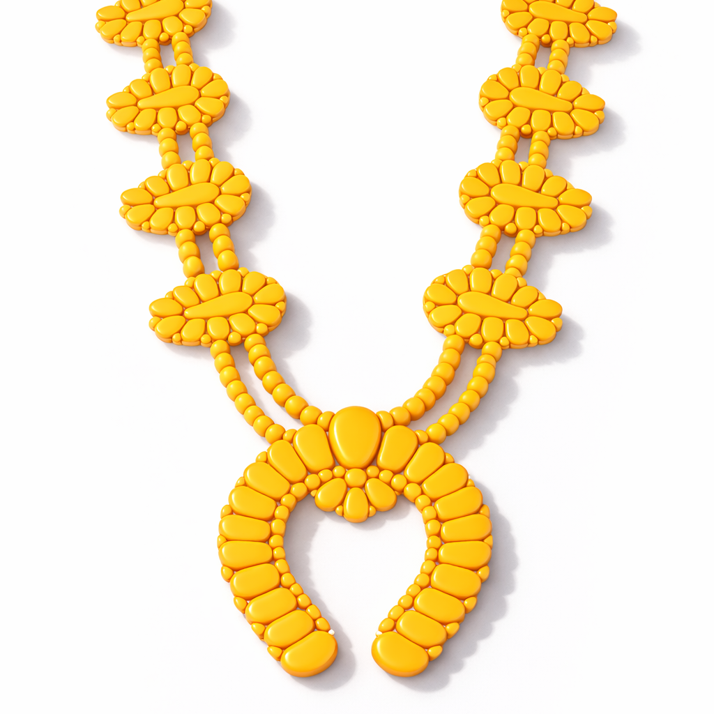 Golden Hour Squash Blossom Necklace