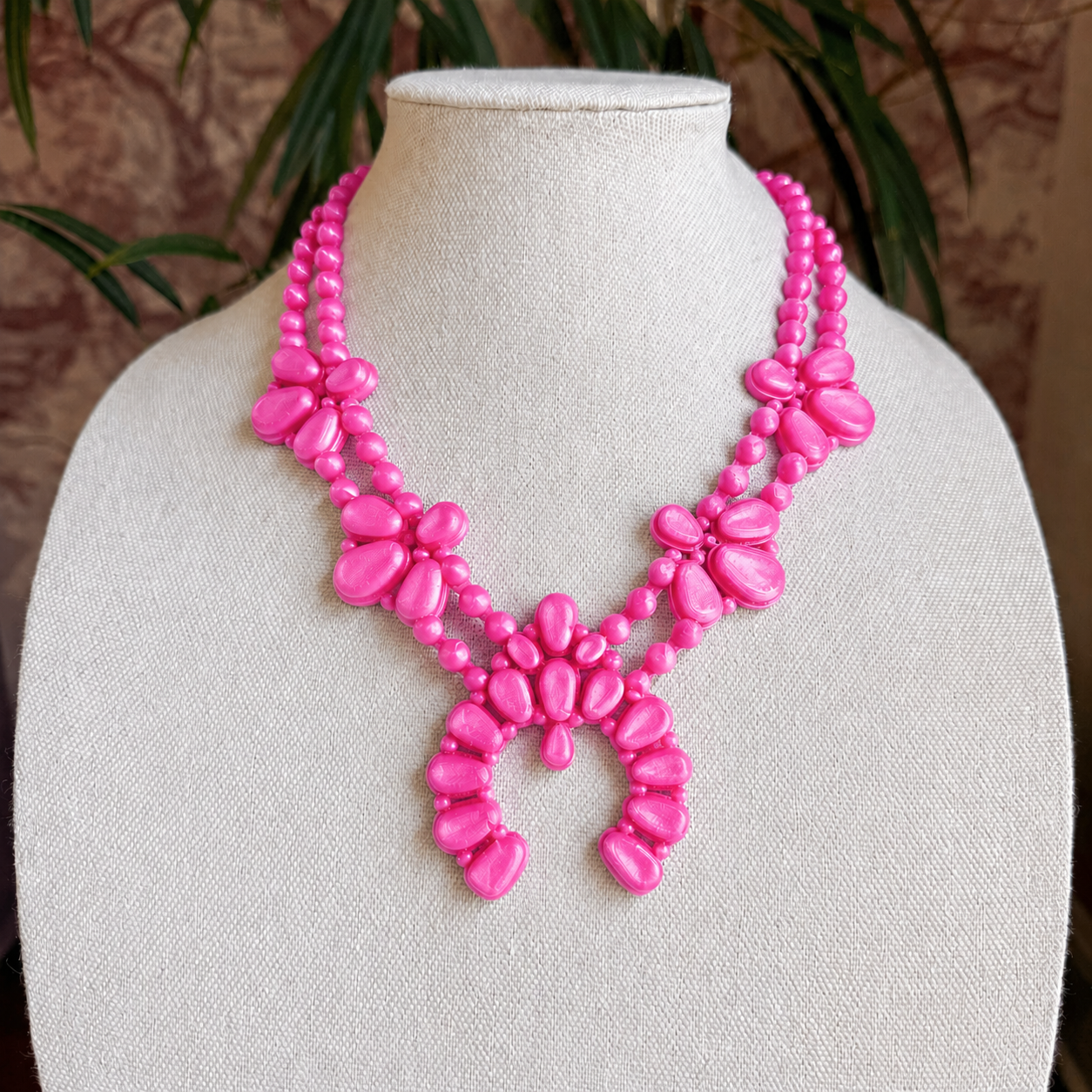 Night Bloom Necklace in Flamingo Pink