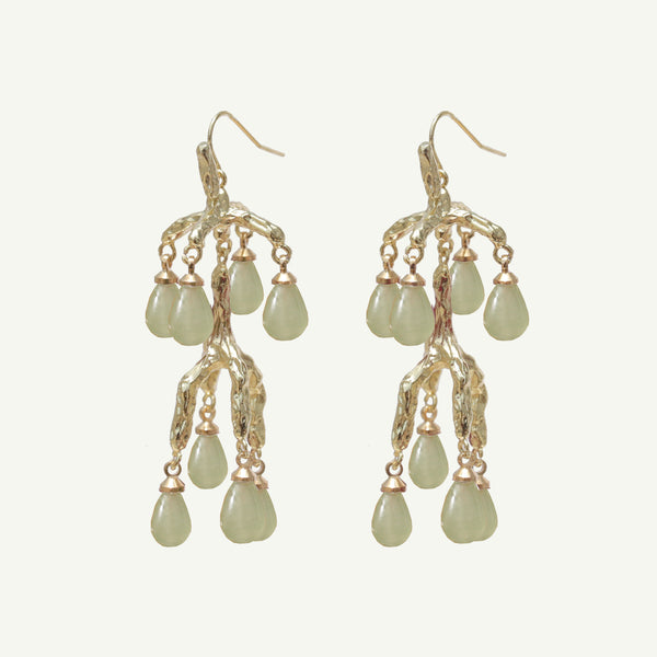 Delia Green Aventurine Earrings Medium