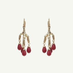 Delia Red Jade Earrings
