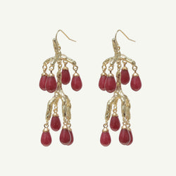 Delia Red Jade Earrings Medium