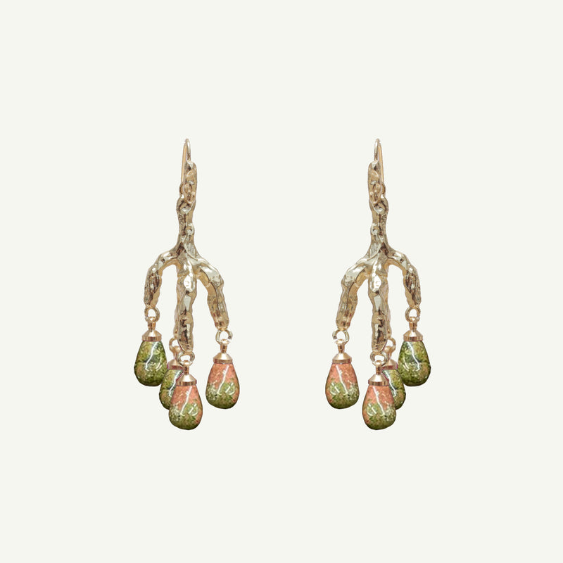 Delia Unakite Jasper Earrings