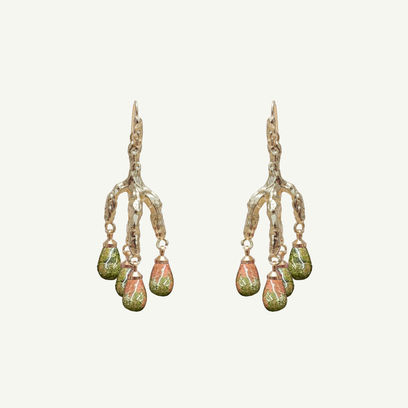 Delia Unakite Jasper Earrings