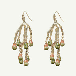 Delia Unakite Jasper Statement Earrings Large