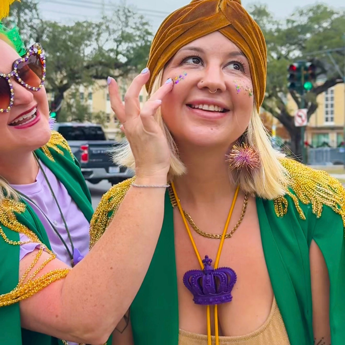 Crown Bolo Deep Purple with Golden Yellow & Olive