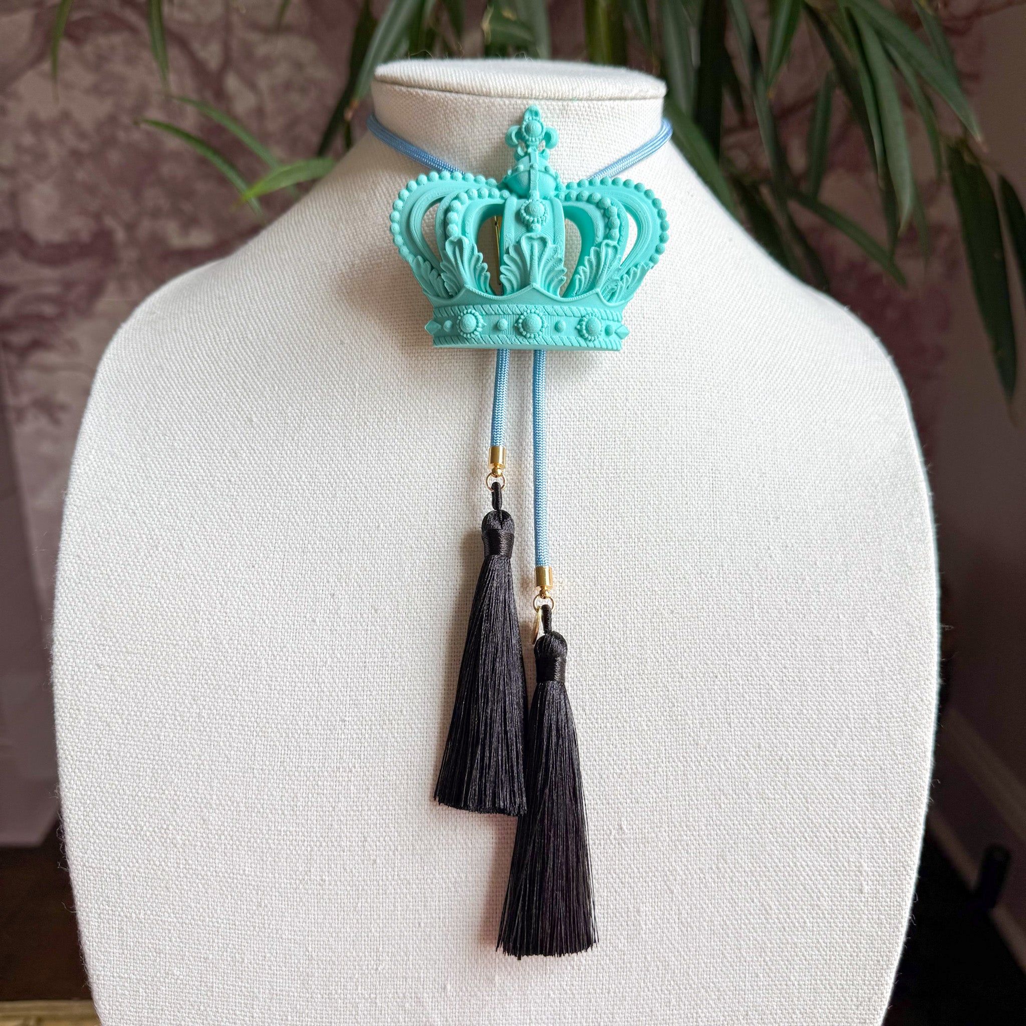 Crown Bolo Turquoise with Baby Blue & Black