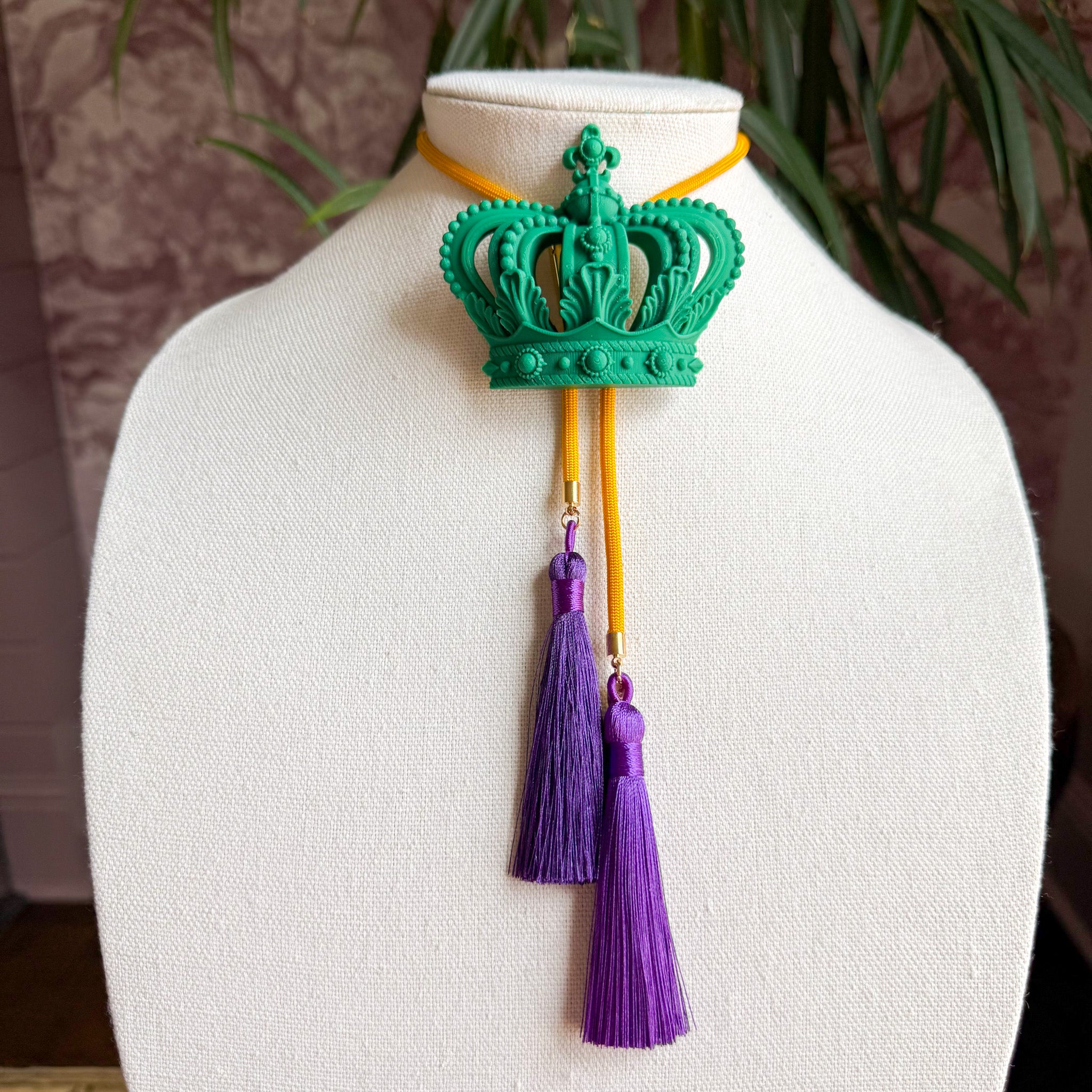 Crown Bolo Kelly Green with Golden Yellow & Deep Purple