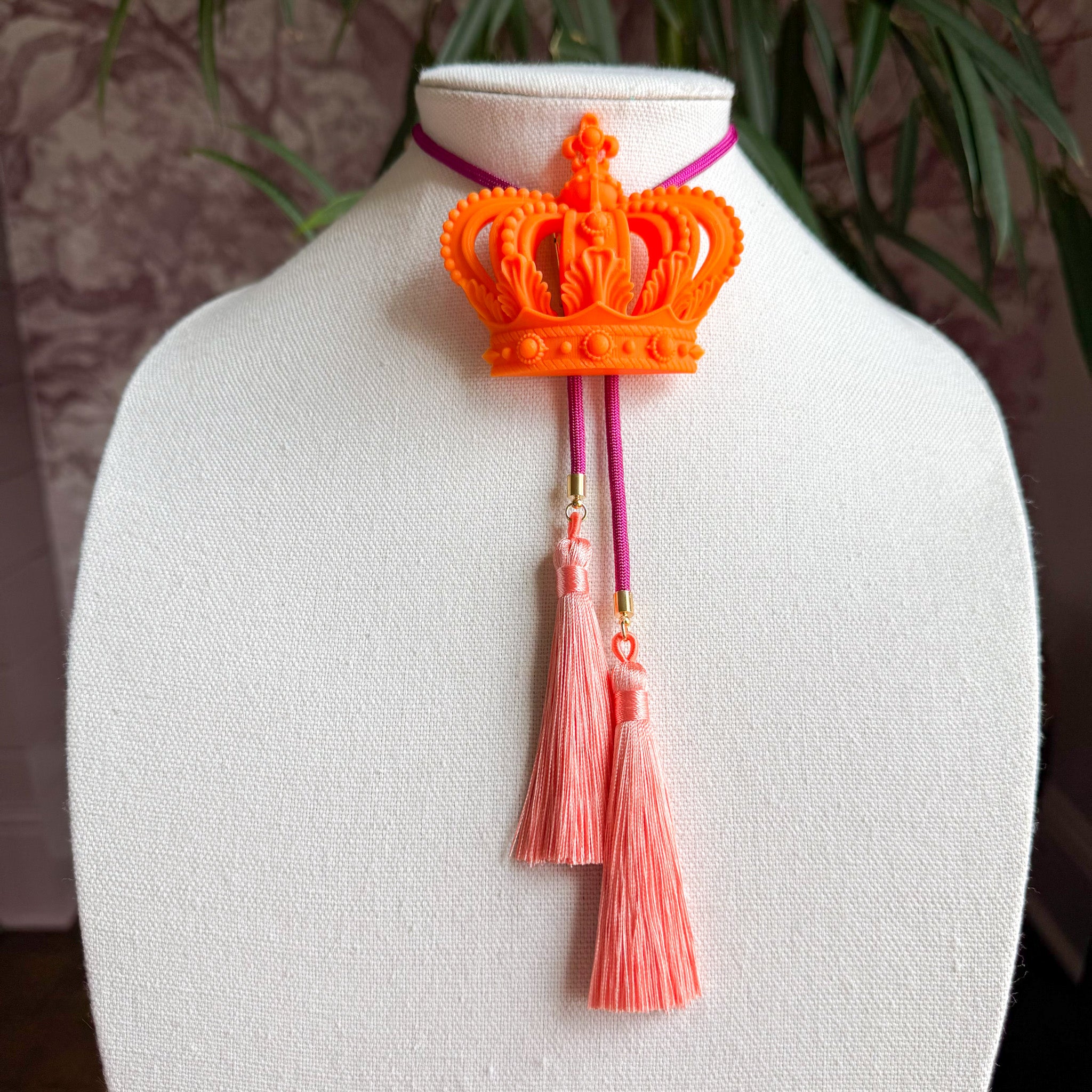 Crown Bolo Orange Citrus with Fuchsia & Peach