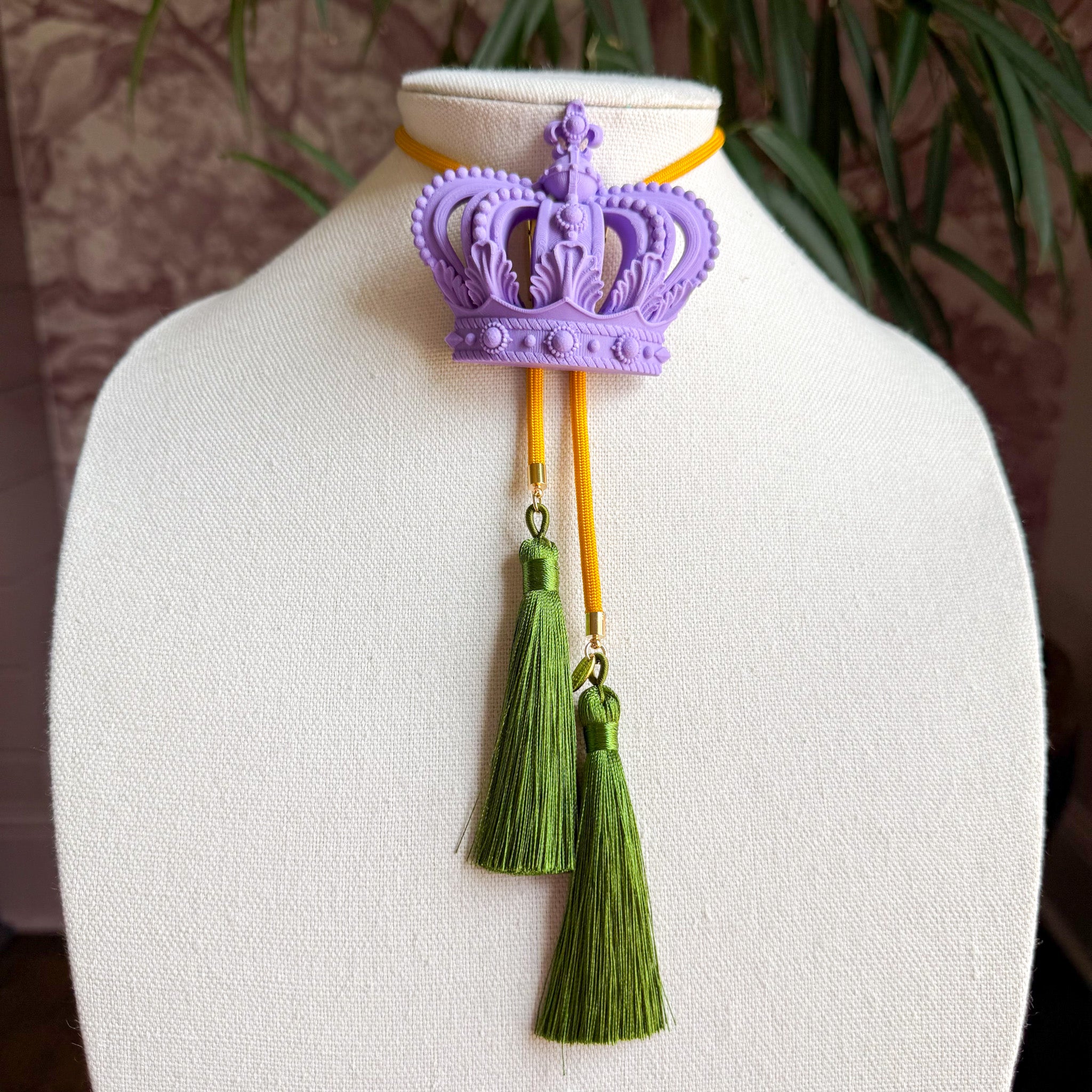 Crown Bolo Lavender with Golden Yellow & Olive