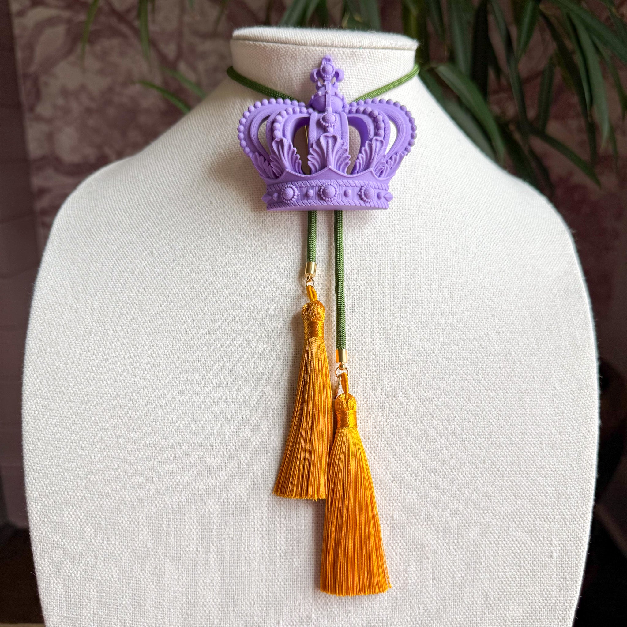 Crown Bolo Lavender with Olive & Golden Yellow