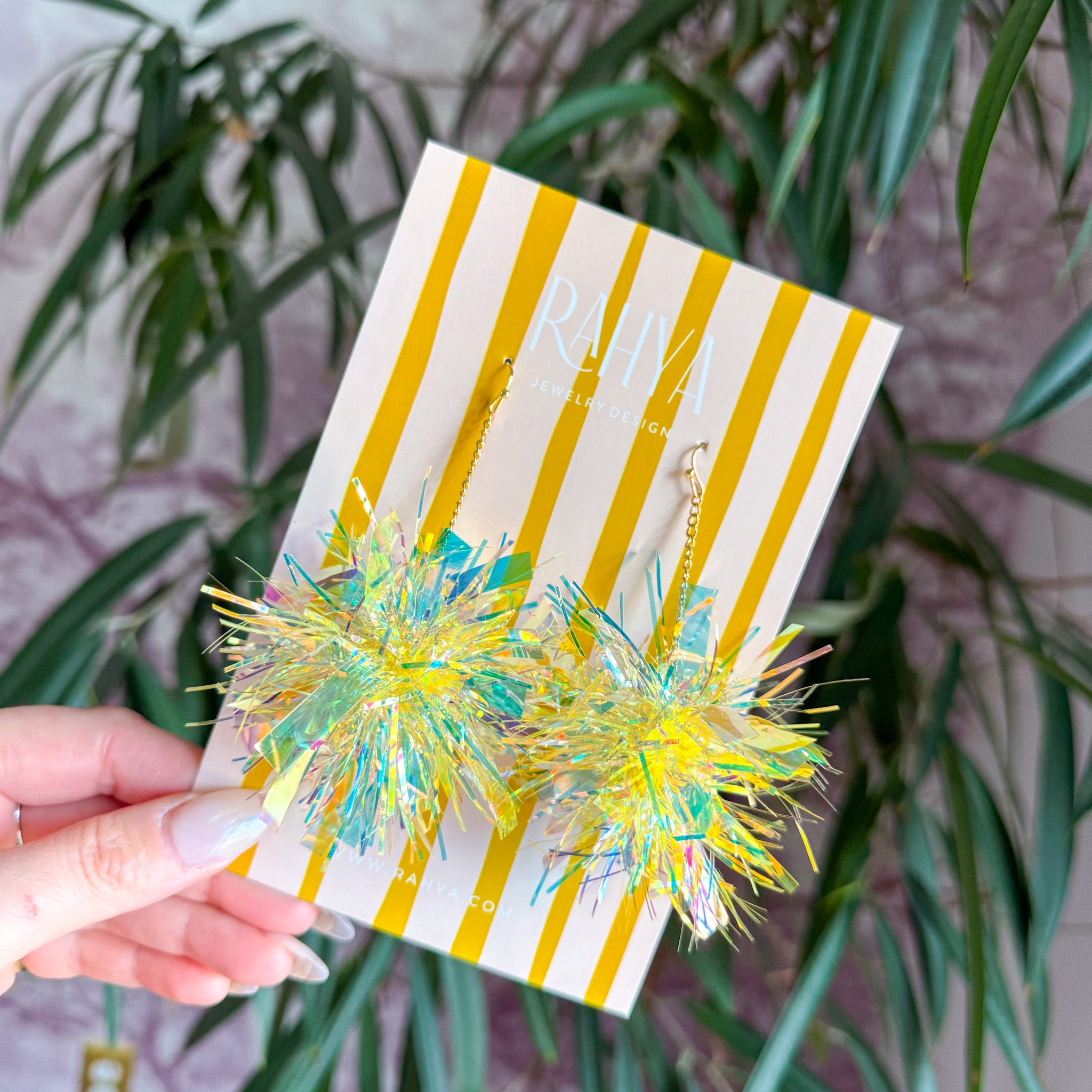 Lemon Drop Pom Pom Earrings