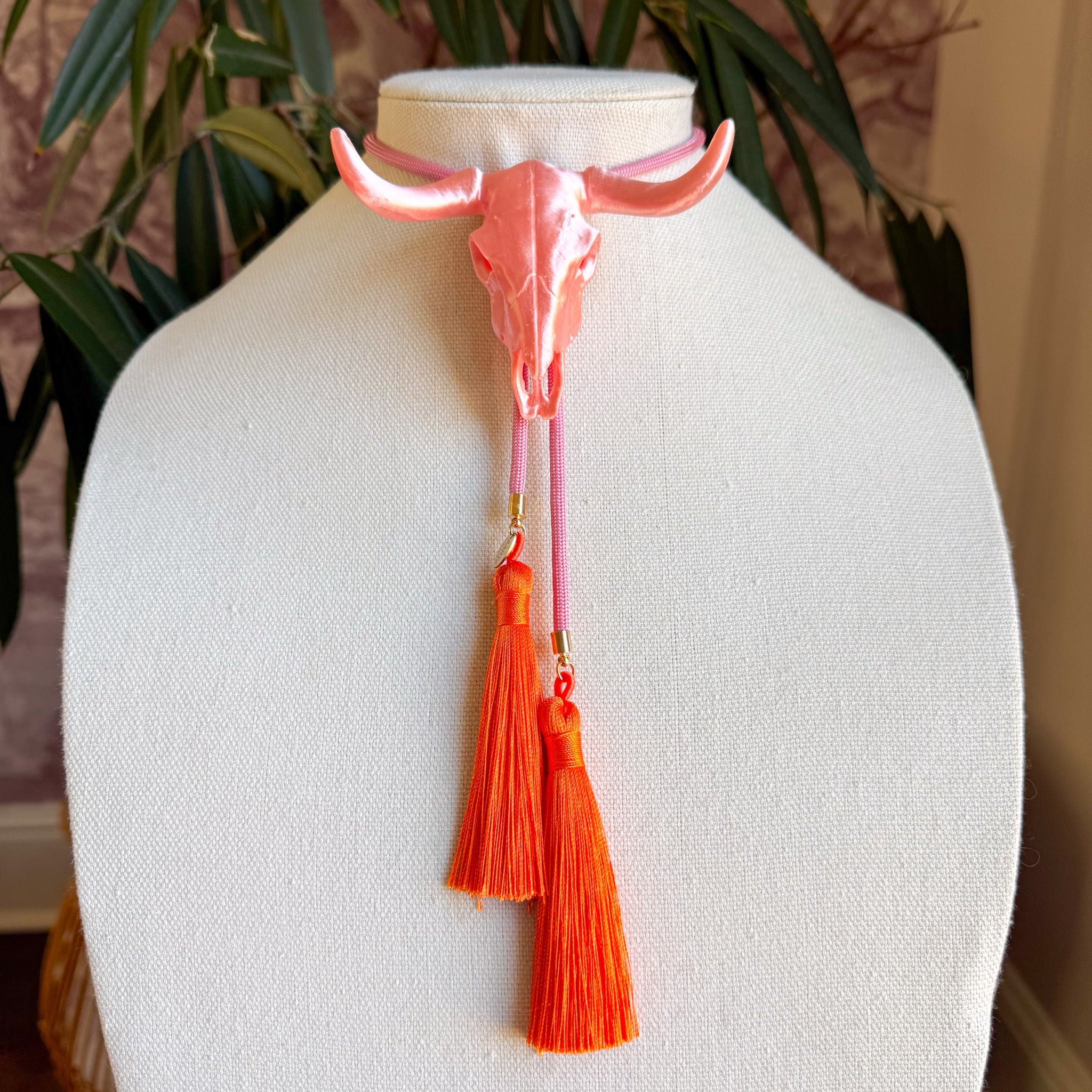 Longhorn Bolo Sugar Pink with Bubblegum Pink & Orange