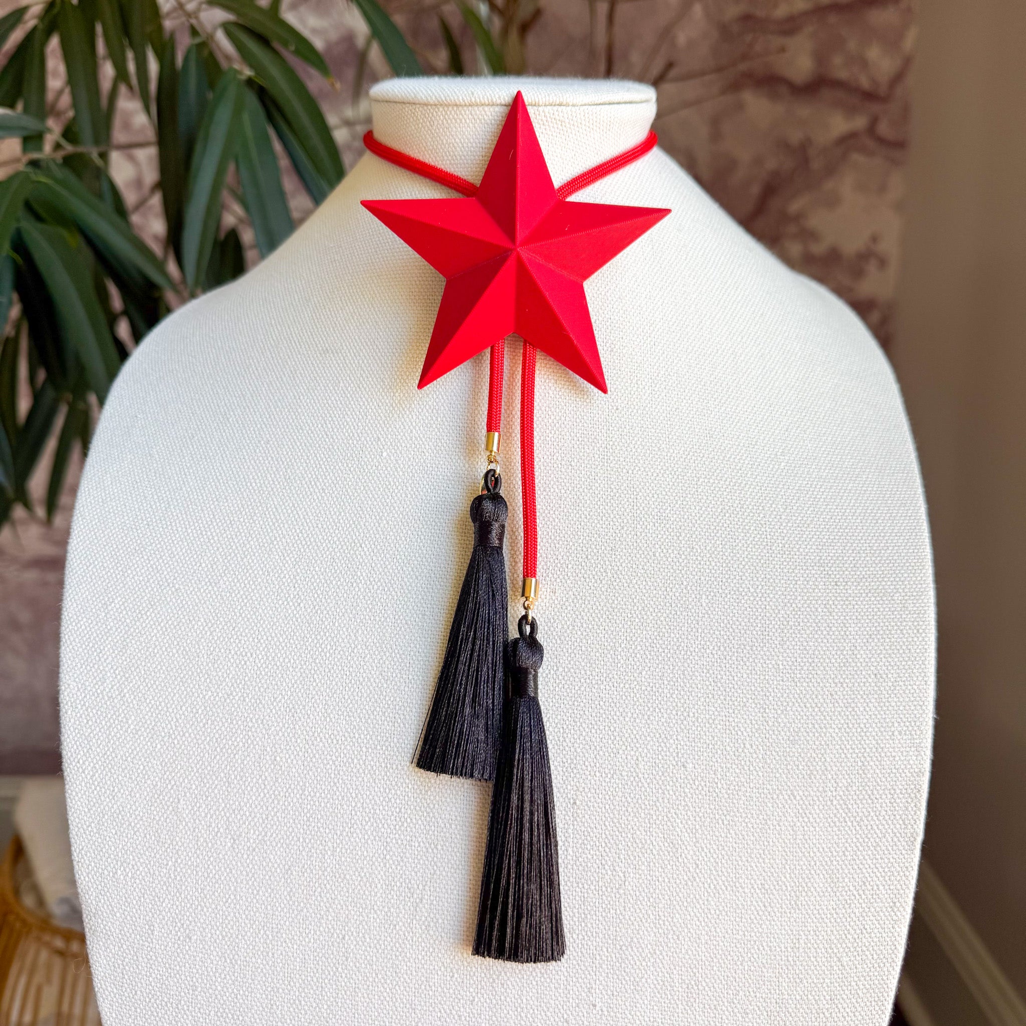 Lone Star Bolo Crimson with Red & Black