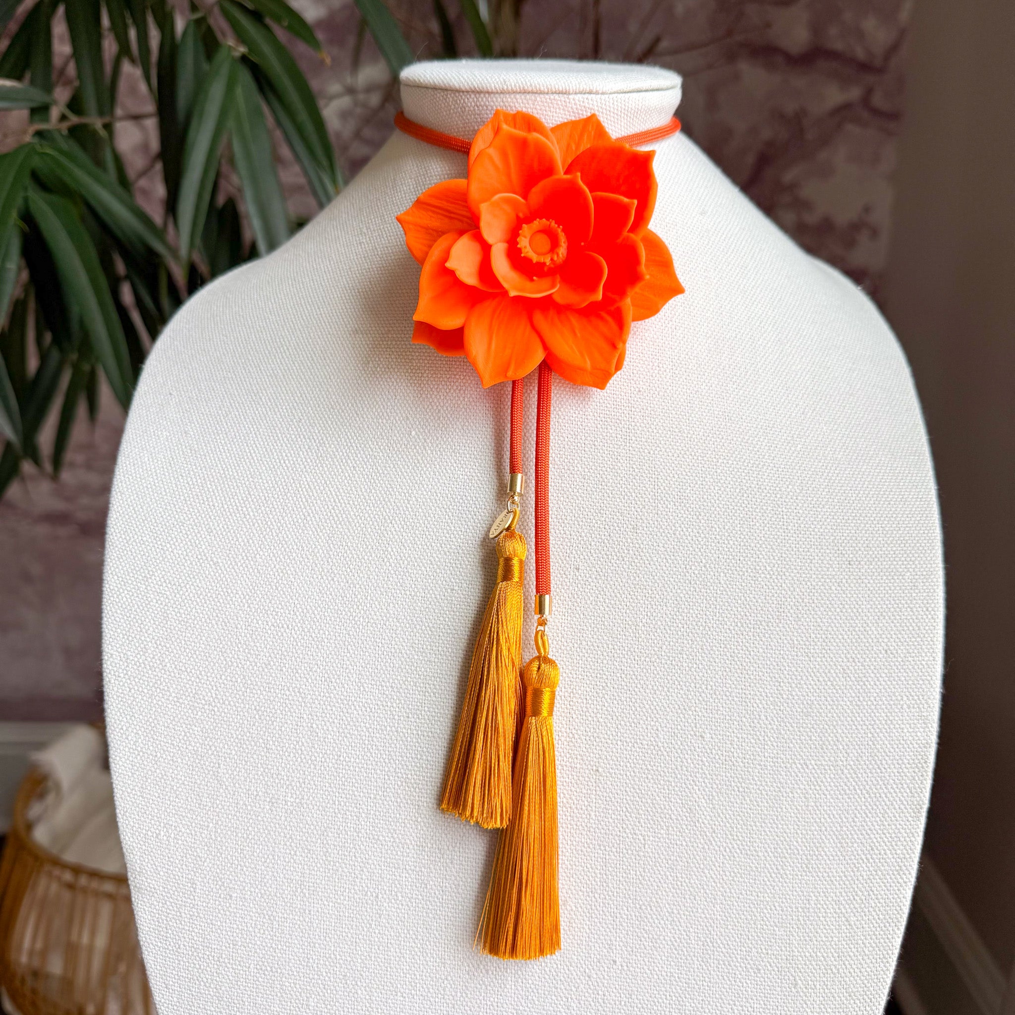 Lotus Flower Bolo Orange Citrus with Solar Orange & Golden Yellow