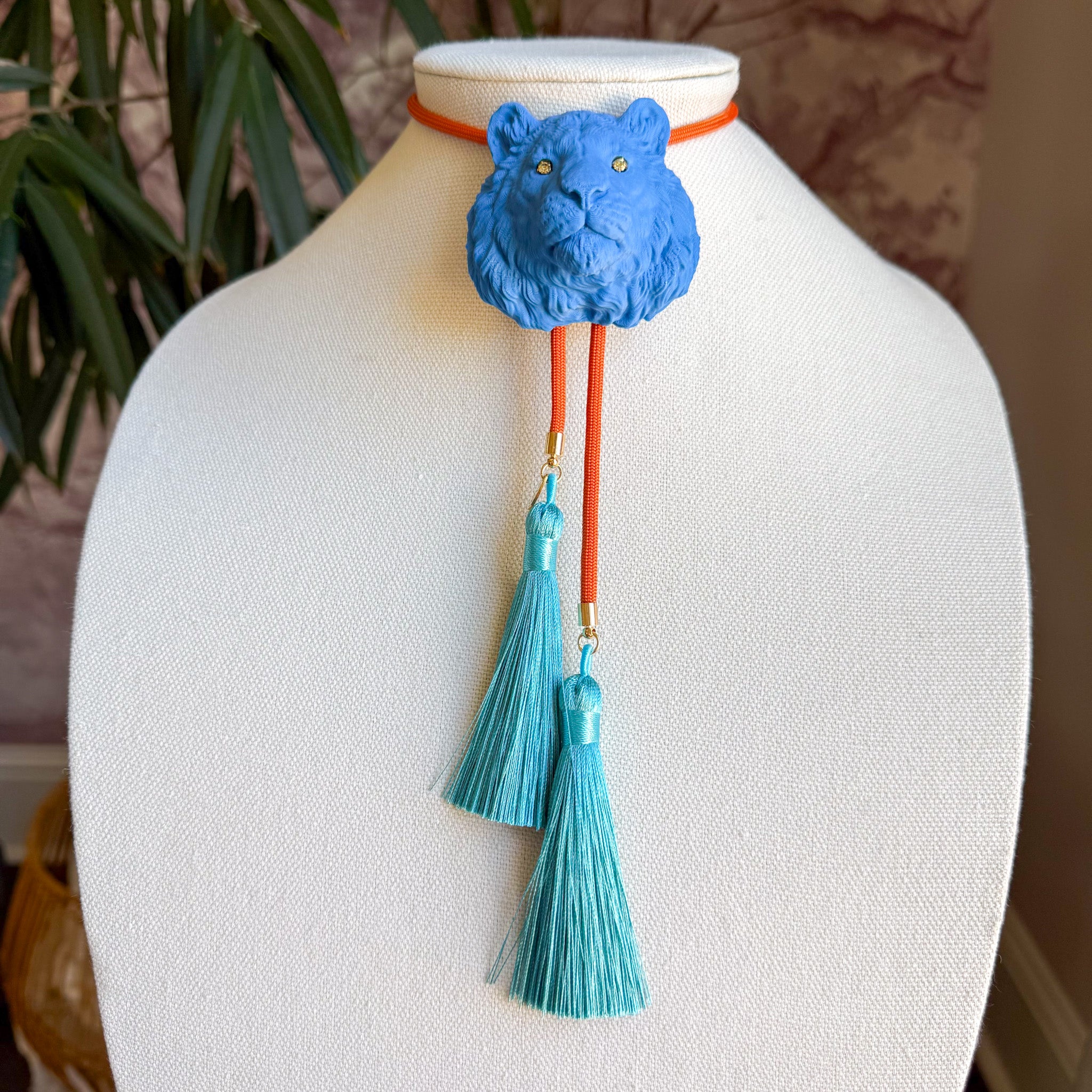 Tiger Bolo Ocean Blue with Solar Orange & Peacock Blue