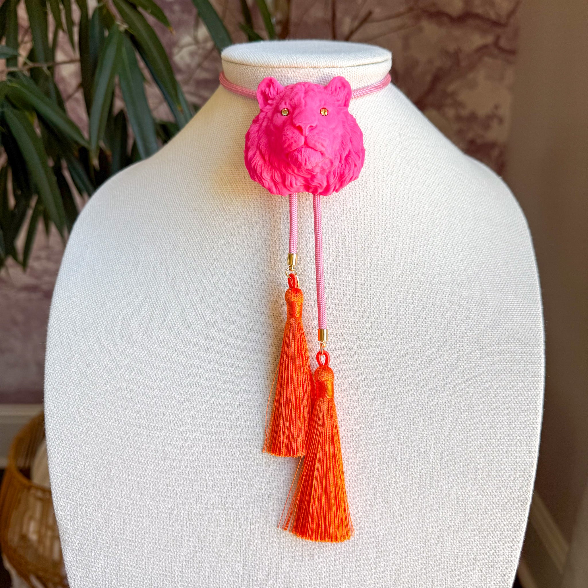 Tiger Bolo Flamingo Pink with Bubblegum Pink & Orange