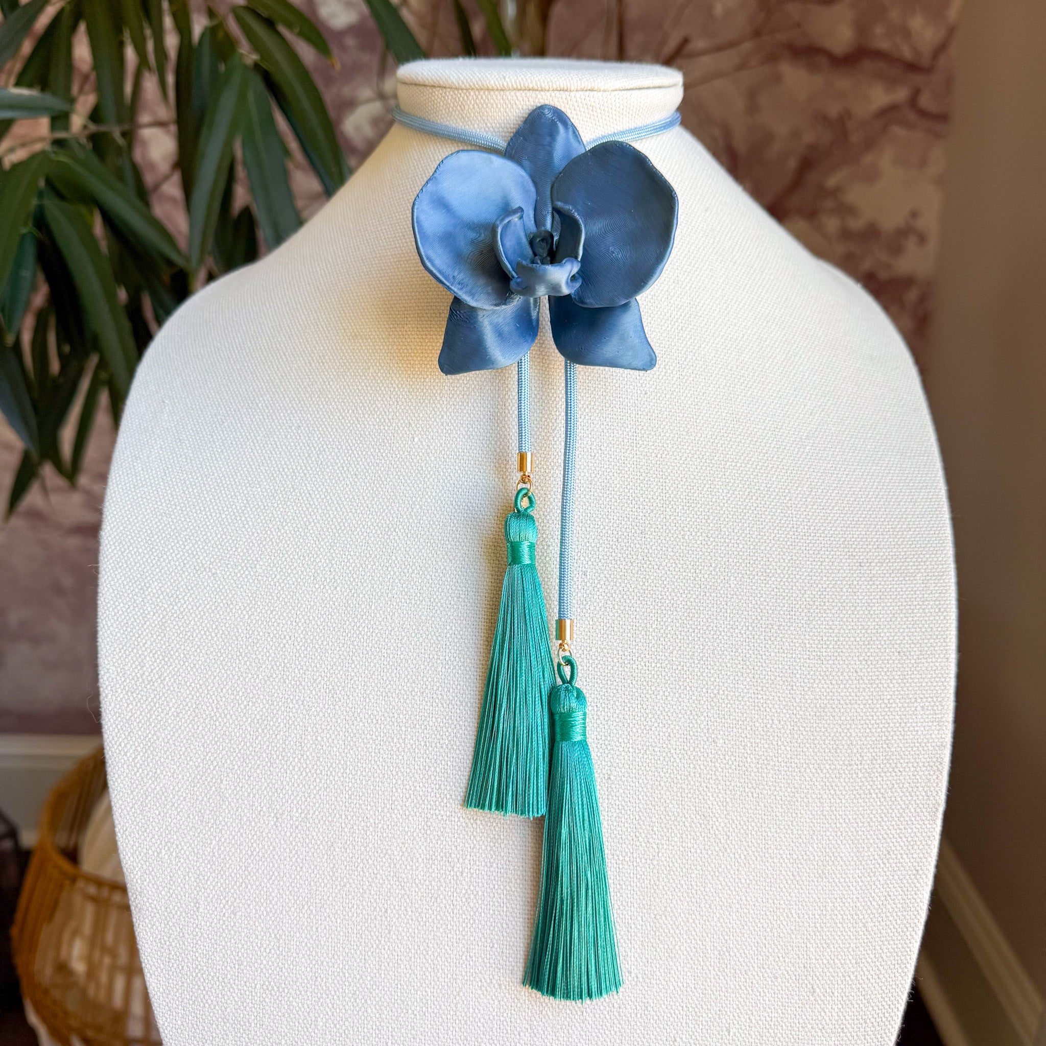 Orchid Bolo Storm Blue with Baby Blue & Peacock Blue