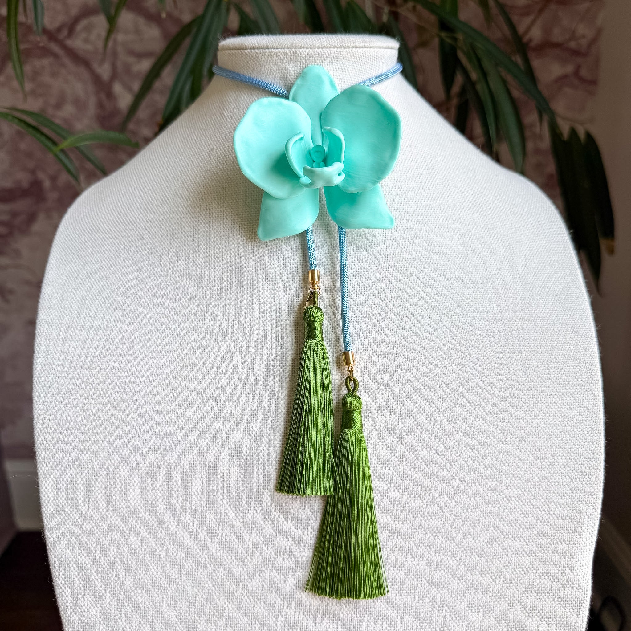 Orchid Bolo Turquoise with Baby Blue & Olive