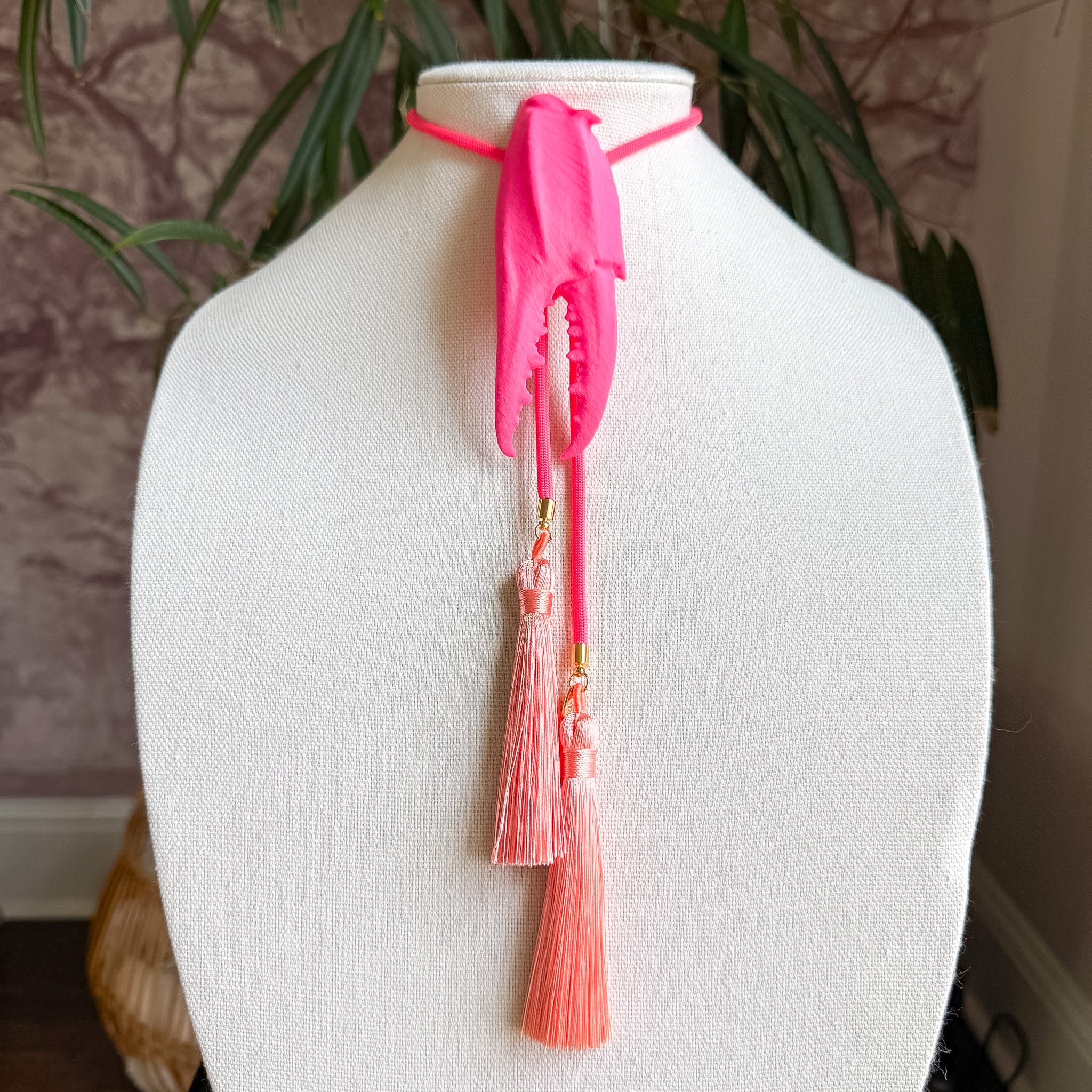 Crab Claw Bolo Flamingo Pink with Neon Pink & Peach