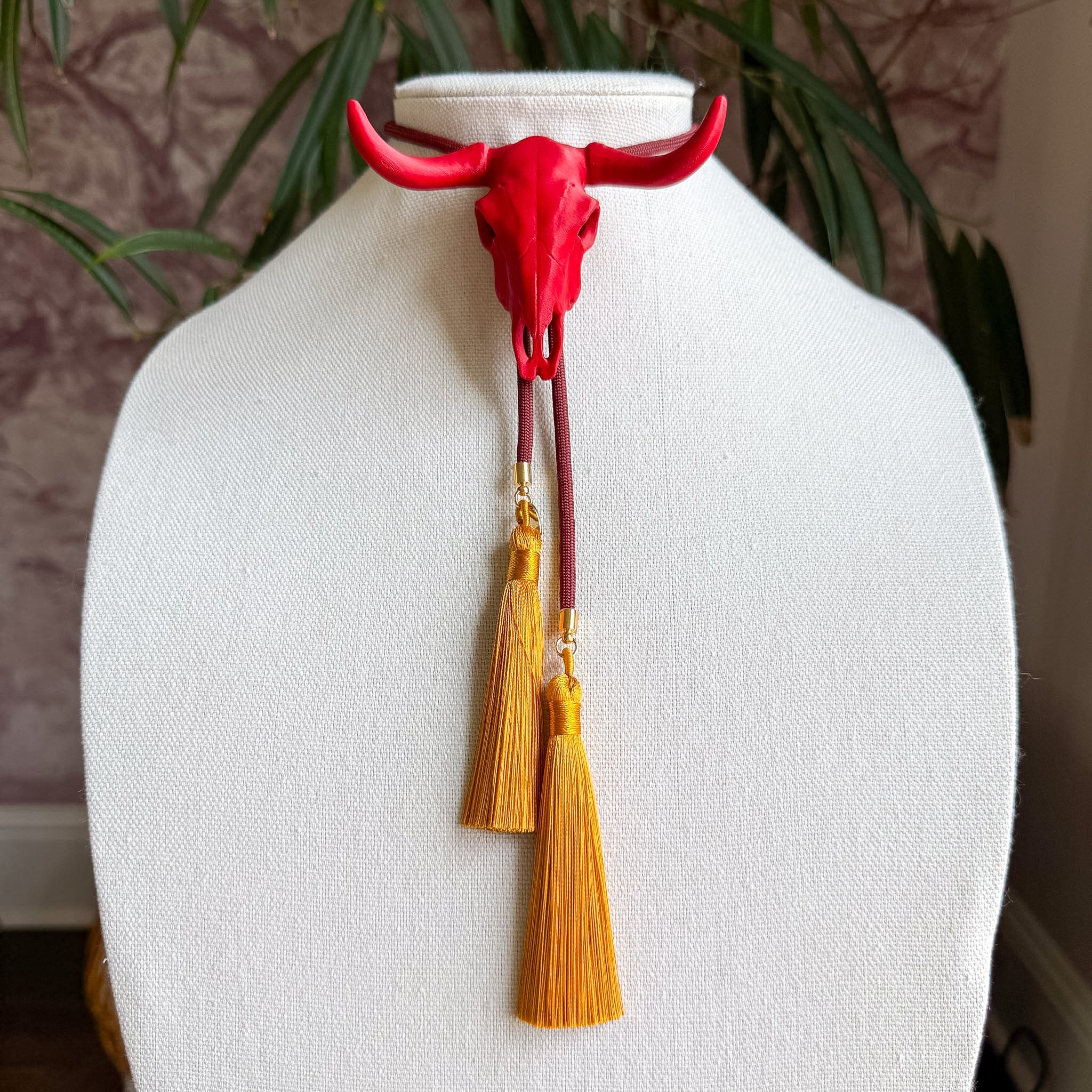 Longhorn Bolo Crimson with Maroon & Golden Yellow