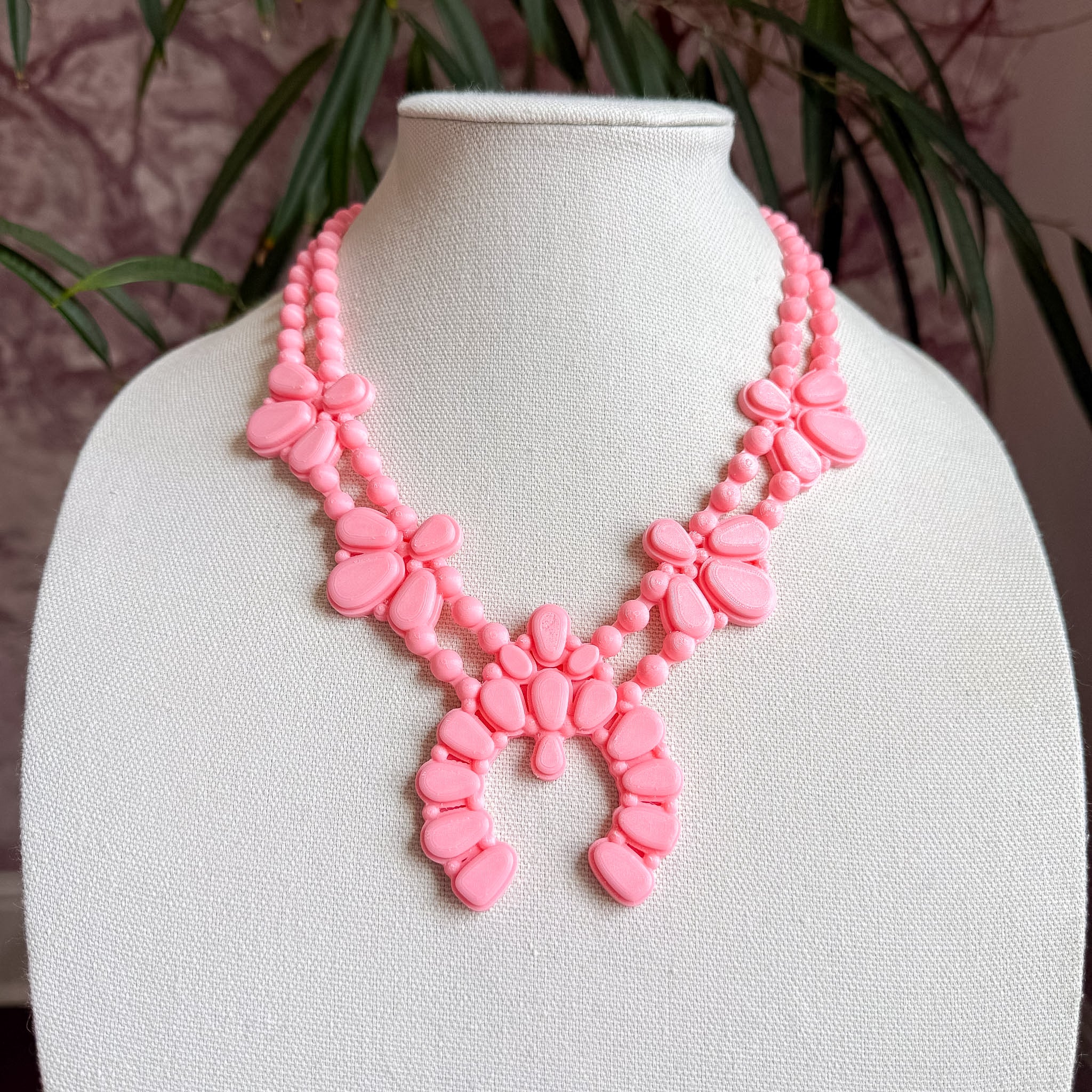 Night Bloom Necklace in Bubblegum Pink