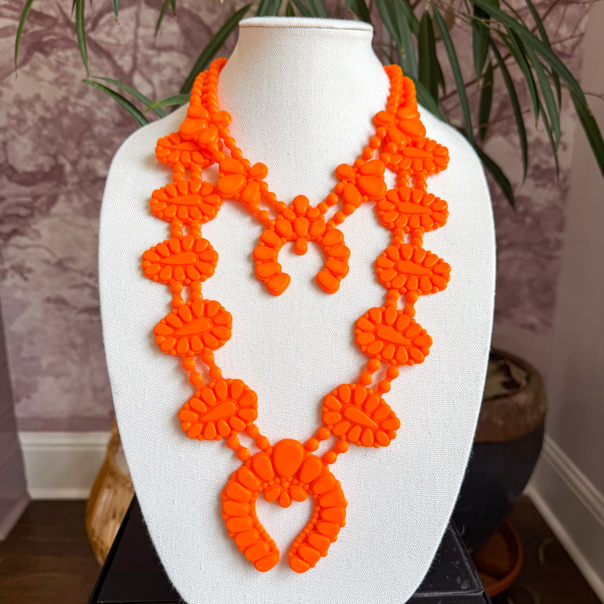 Night Bloom Necklace in Orange Citrus