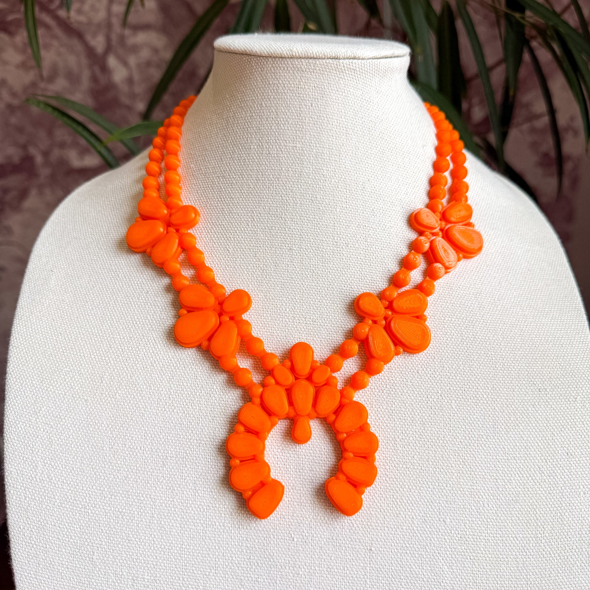 Night Bloom Necklace in Orange Citrus