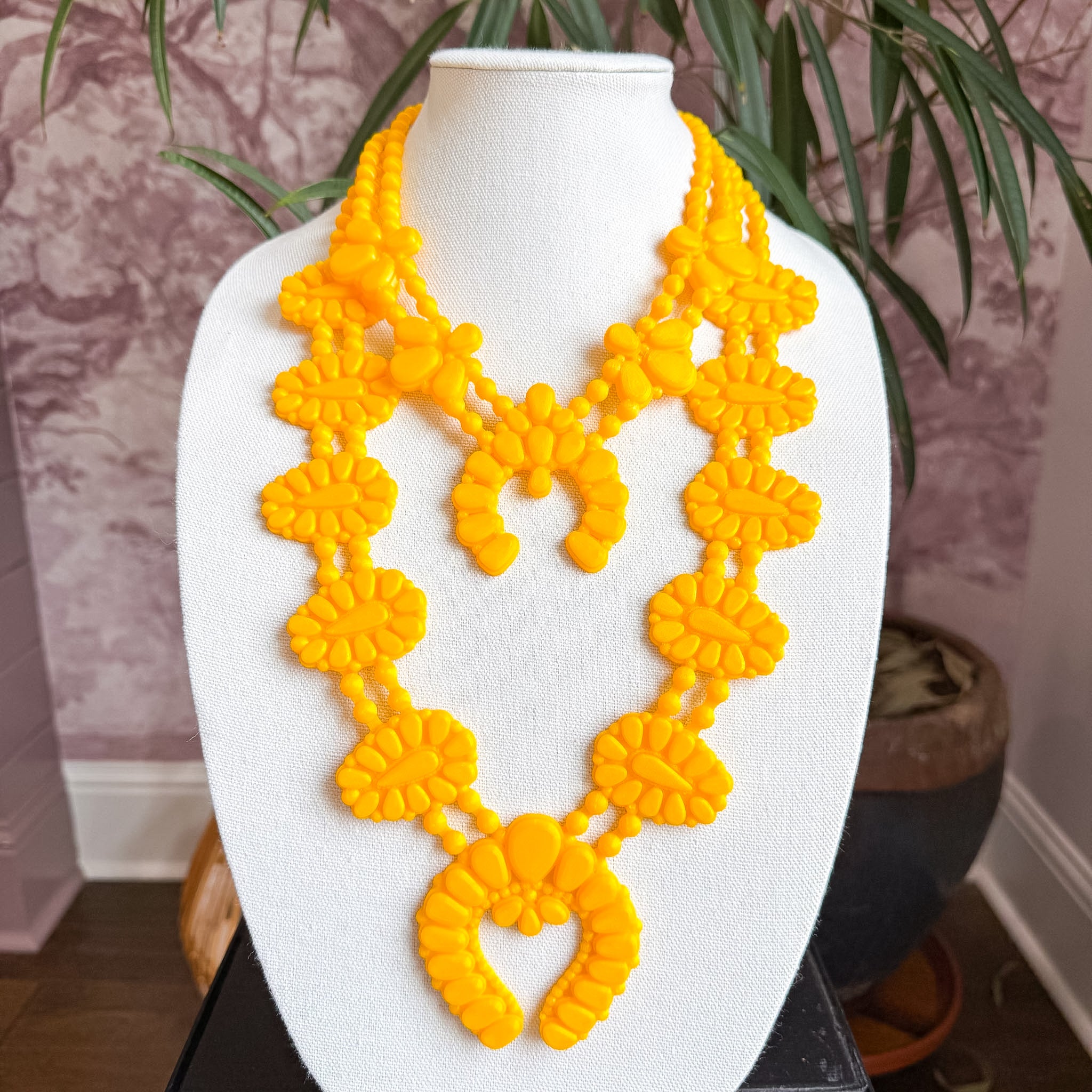 Night Bloom Necklace in Sunflower Yellow