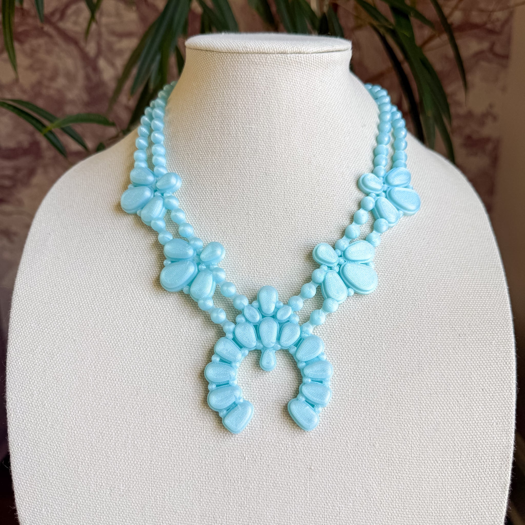 Night Bloom Necklace in Denim Dreams
