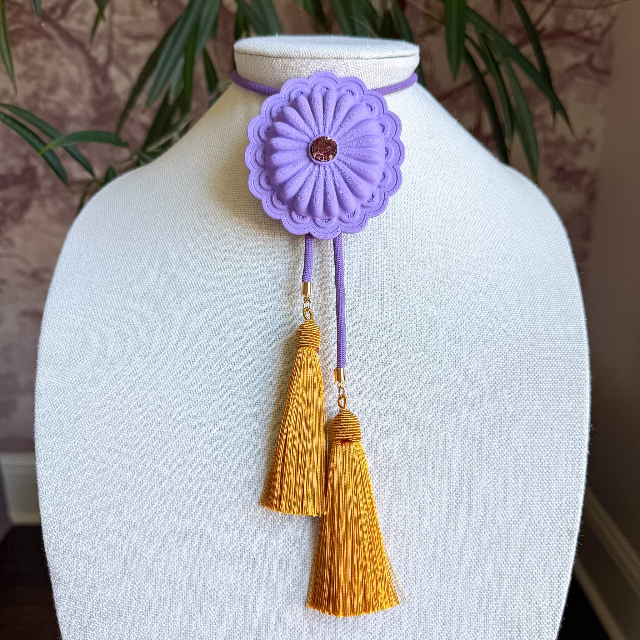 Concho Bolo Lavender with Lavender & Golden Yellow