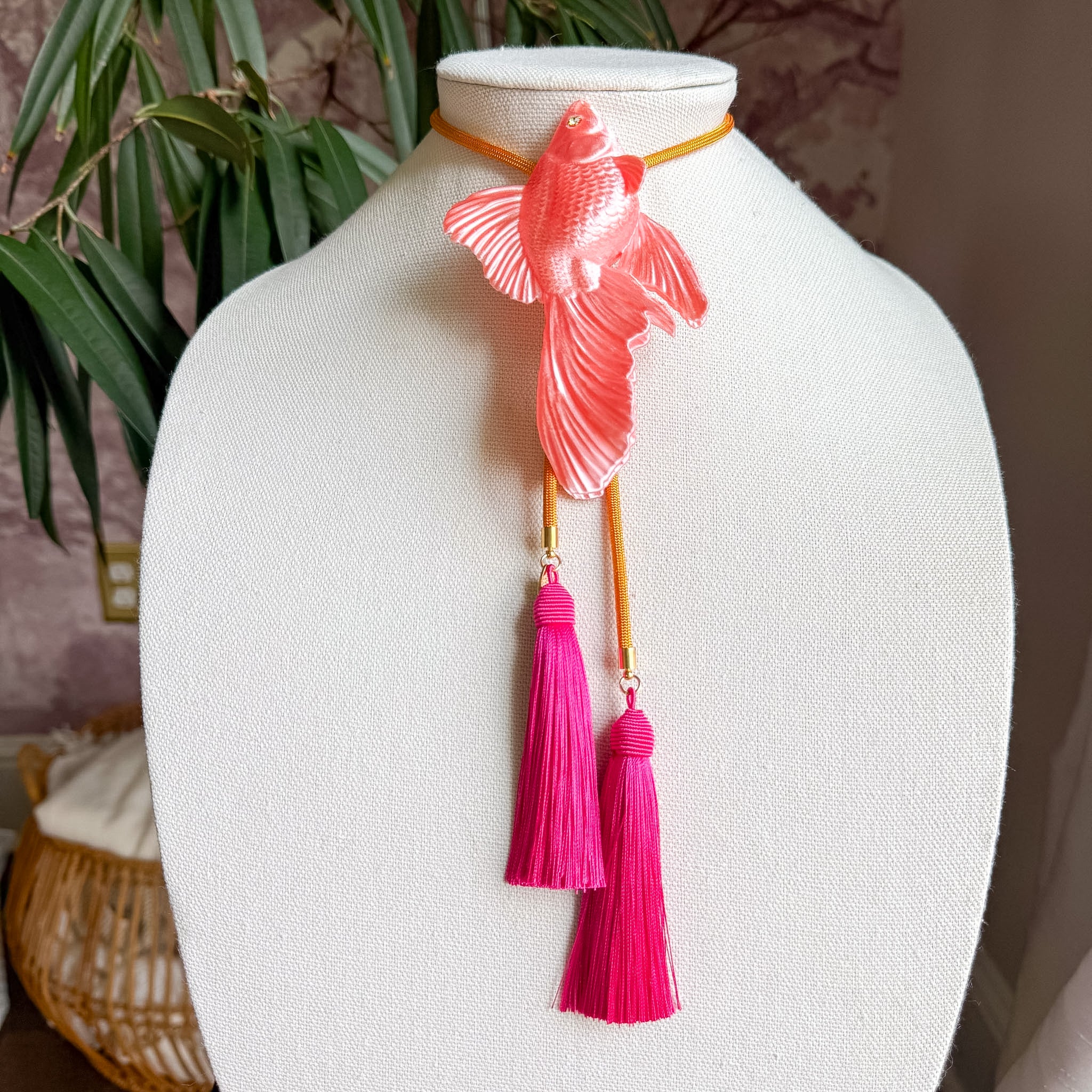Goldfish Bolo Sugar Pink with Golden Yellow & Fuchsia