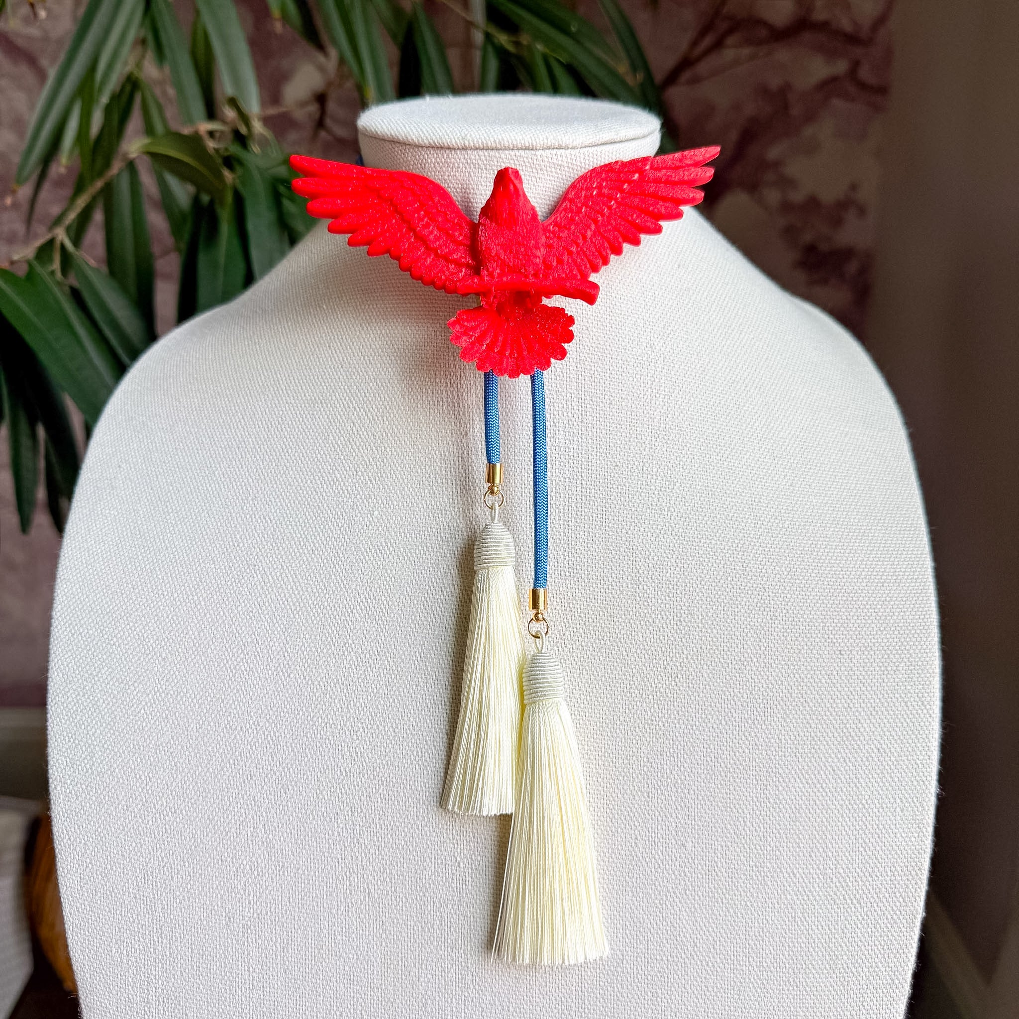 Eagle Bolo Candy Red with Baby Blue & Ivory