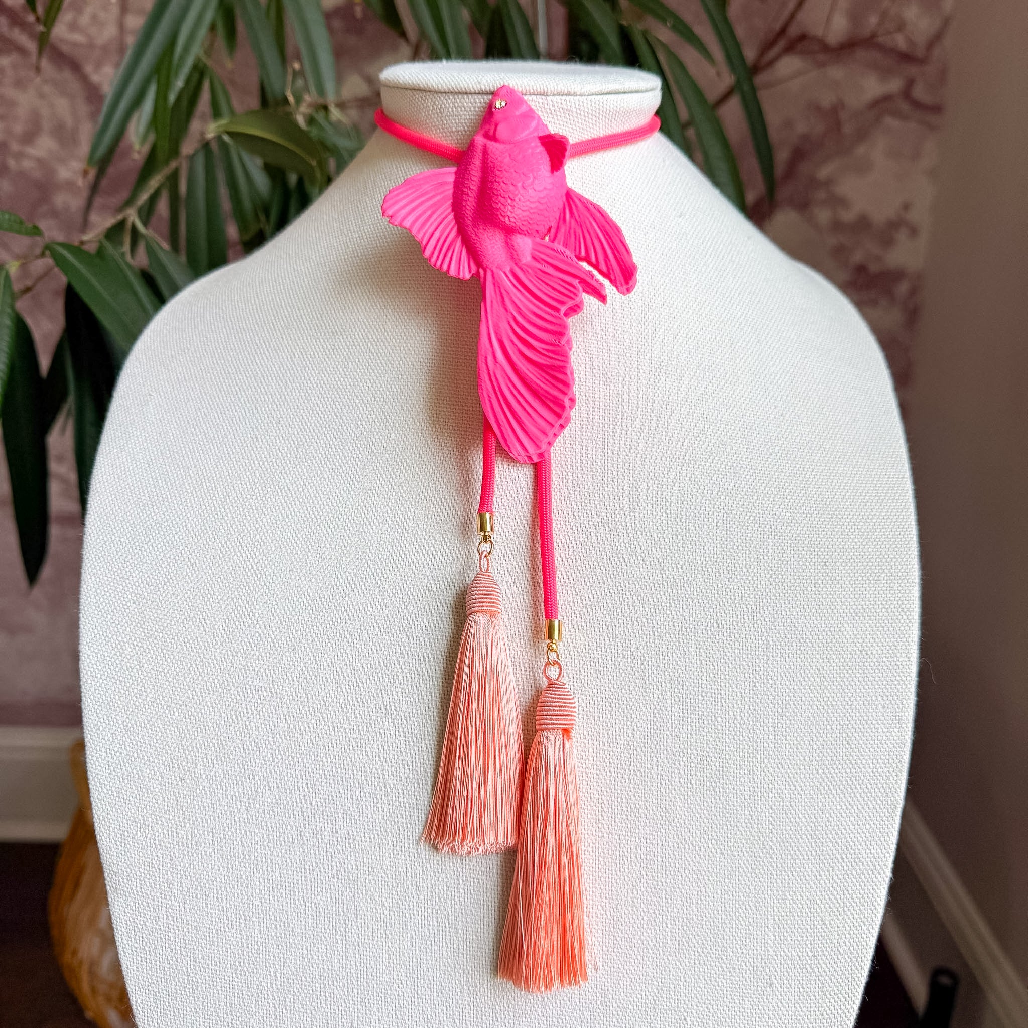 Goldfish Bolo Flamingo Pink with Neon Pink & Peach