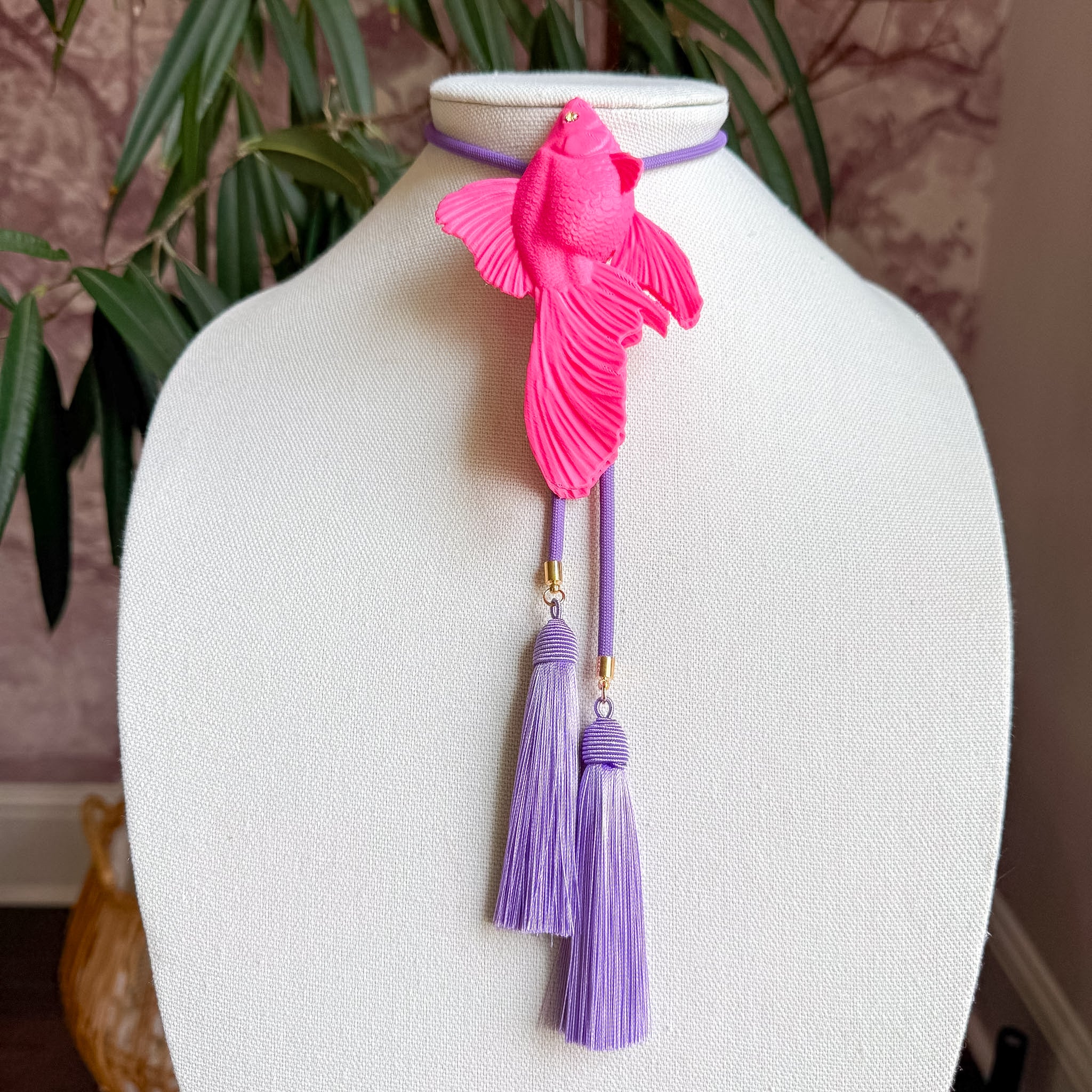 Goldfish Bolo Flamingo Pink with Lavender & Lavender
