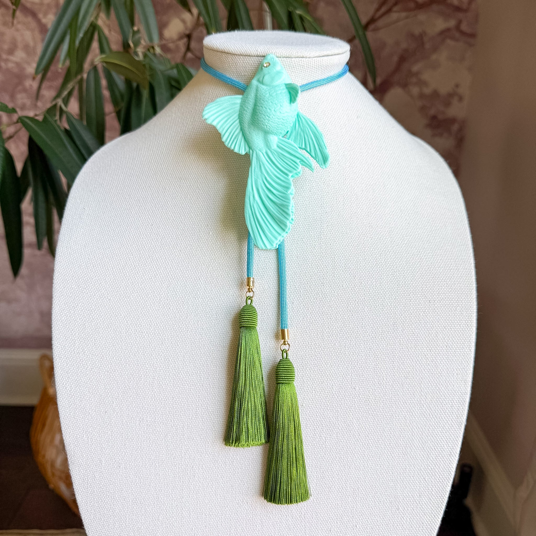 Goldfish Bolo Turquoise with Baby Blue & Olive