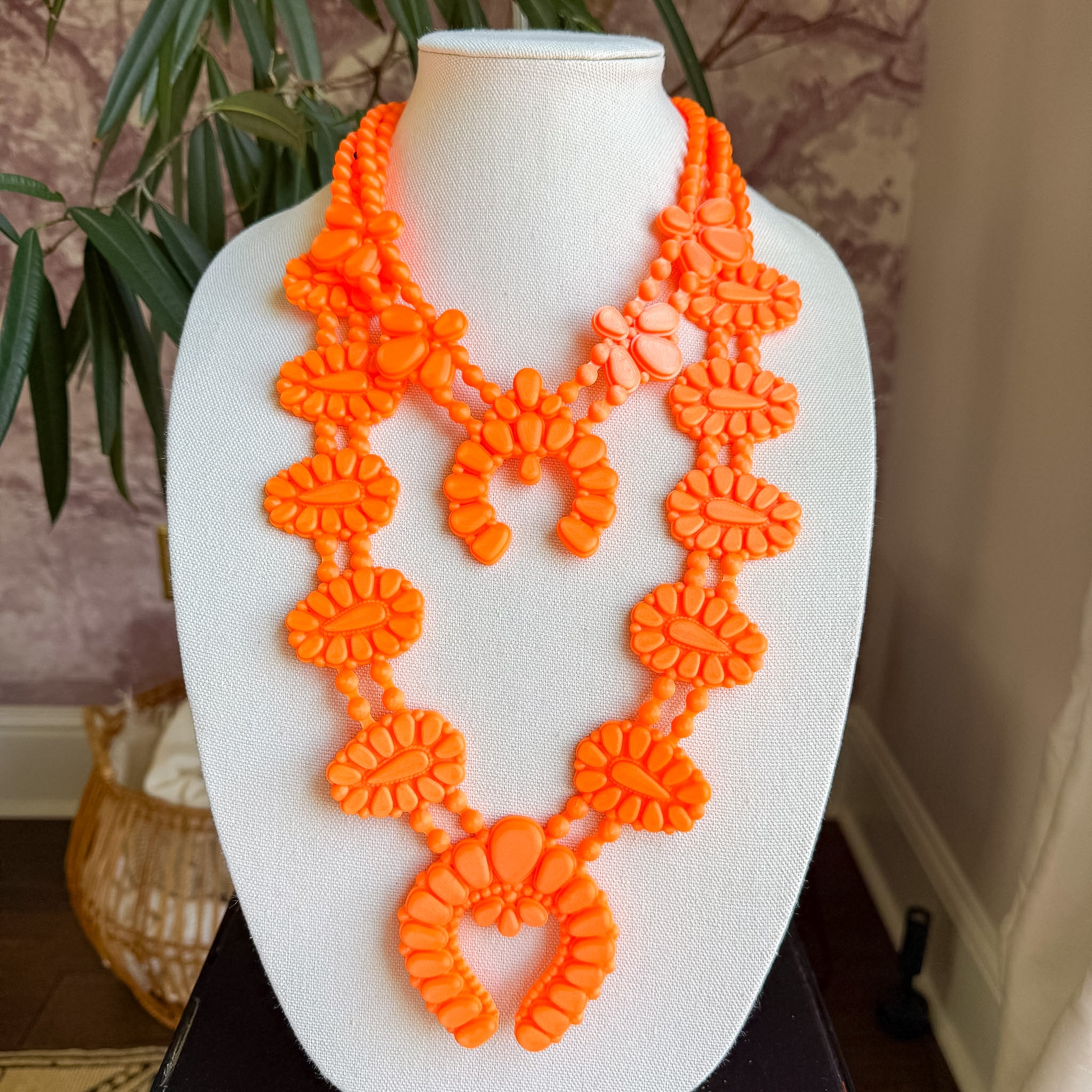 Night Bloom Necklace in Orange Twist